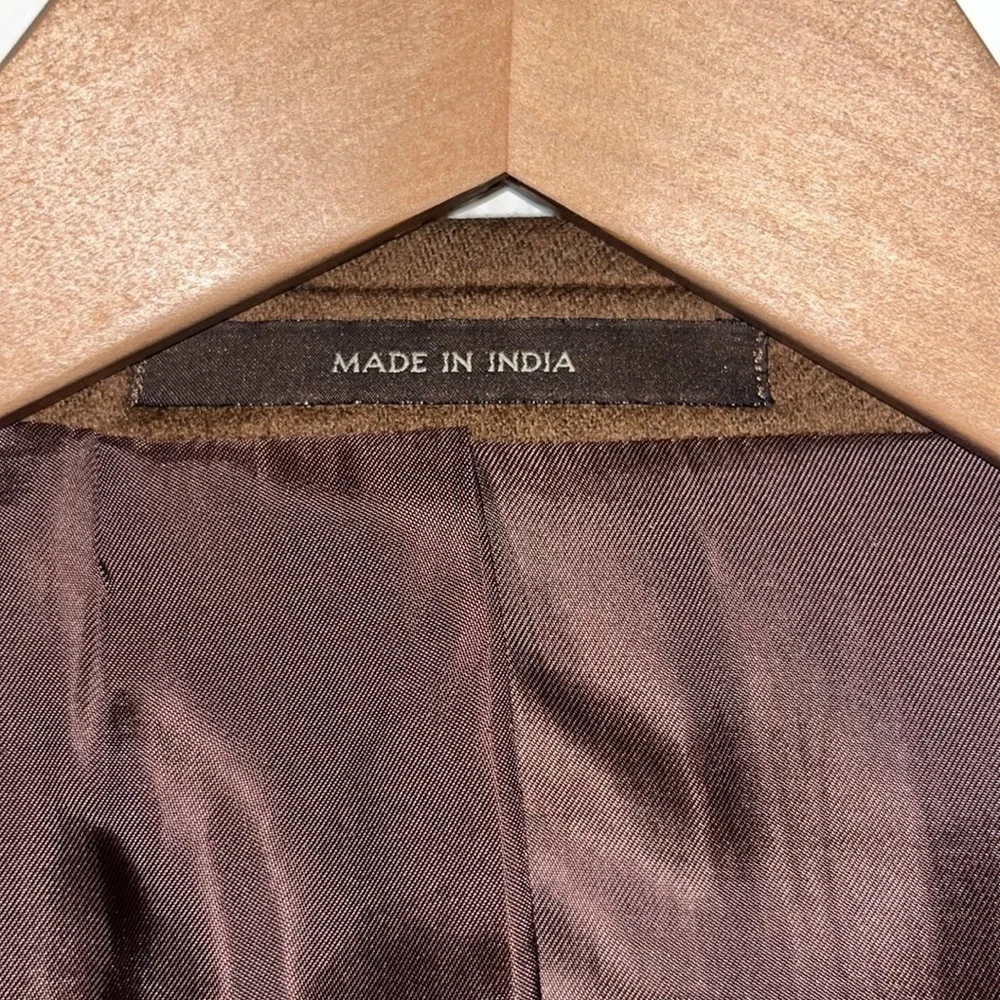 100% cashmere dark camel brown sports coat blazer 41 Reg work office